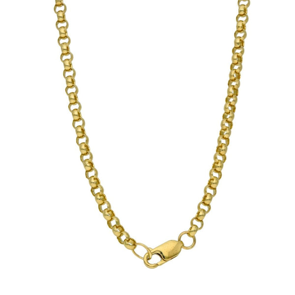 9ct Yellow Gold 22" Belcher Chain & Crucifix Pendant - 31.3g