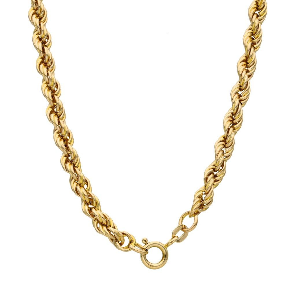 9ct Yellow Gold 18" Rope Chain - 8.9g