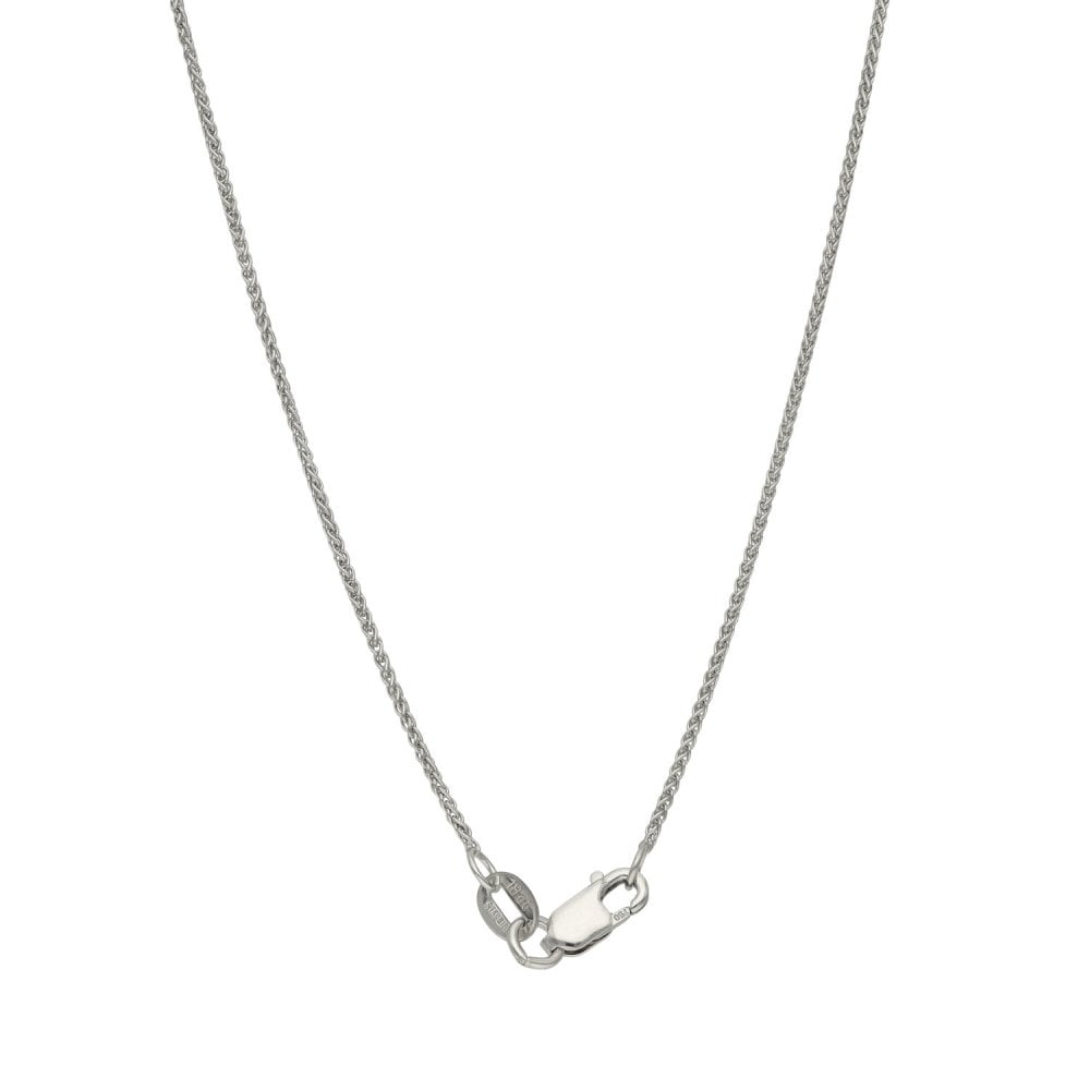 18ct White Gold Round Brilliant Diamond Pendant & Chain - 0.32ct