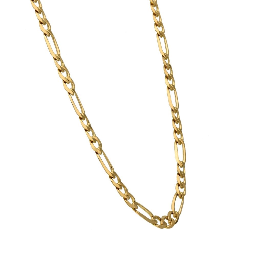 9ct Yellow Gold 24" Figaro Chain - 15.6g