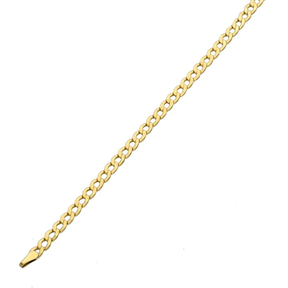 9ct Yellow Gold 8.5" Curb Bracelet - 3.2g