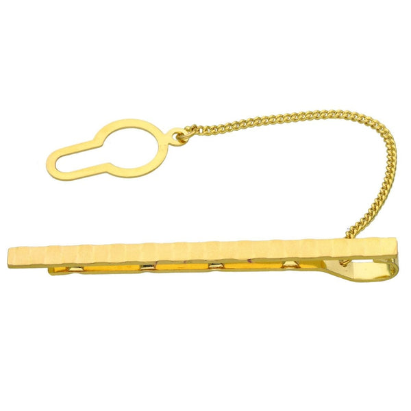 9ct Yellow Gold Tie Slide With Chain - 2.6g