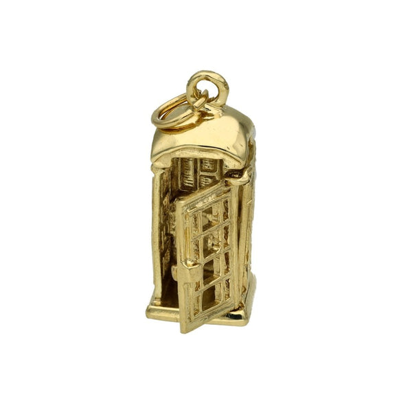 9ct Yellow Gold Telephone Box Charm - 3.5g