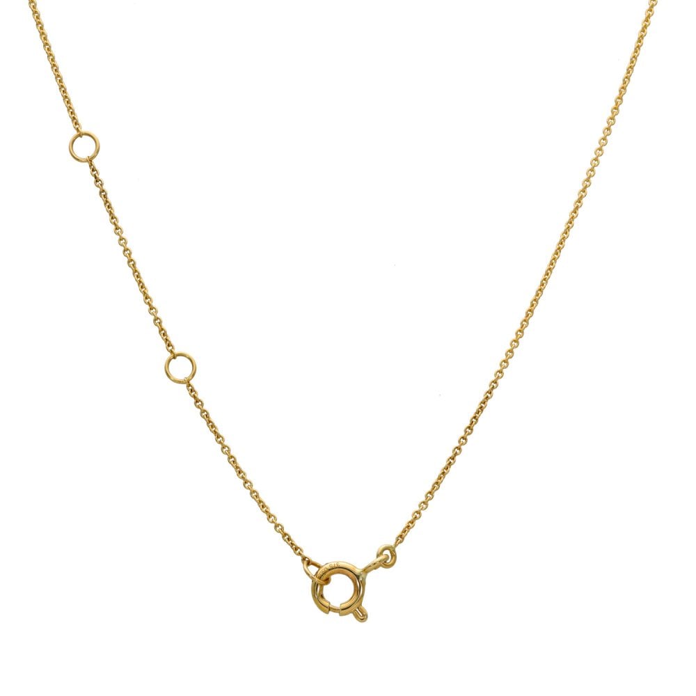 9ct Yellow Gold Diamond Wing Pendant & Necklace - 16/18" - 1.7g