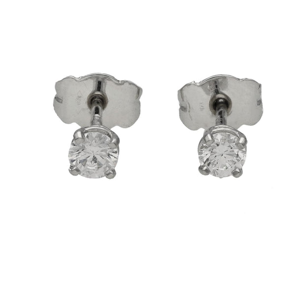 18ct White Gold Diamond Stud Earrings - 0.40ct
