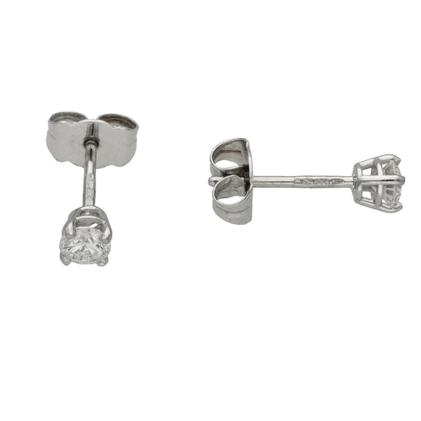 18ct White Gold Diamond Stud Earrings - 0.40ct