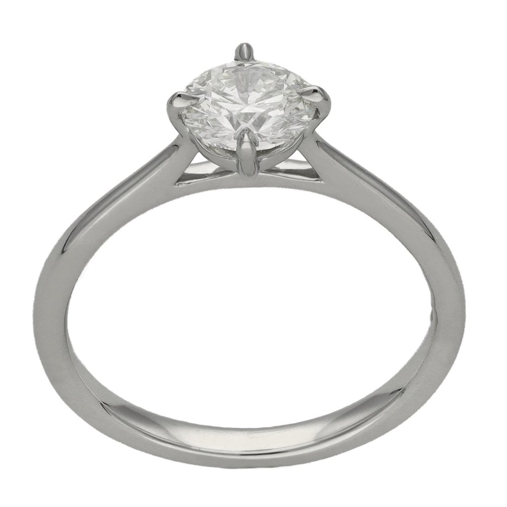 Ladies Platinum Certified Diamond Solitaire Engagement Ring