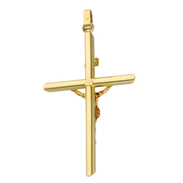 9ct Yellow Gold Hollow Crucifix Pendant - 4.4g