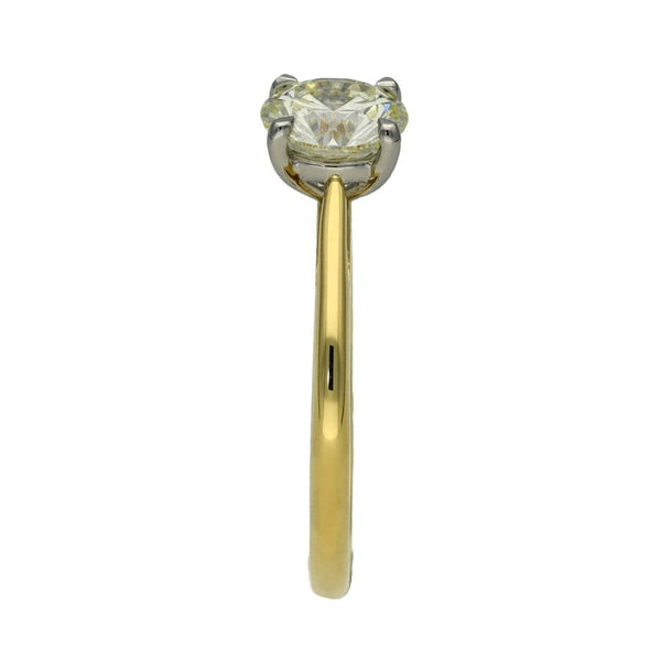 Ladies 18ct Yellow Gold Certified Diamond Engagement Ring