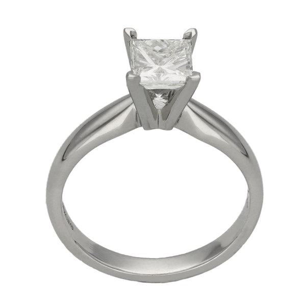 Ladies 18ct White Gold Certified Diamond Engagement Ring