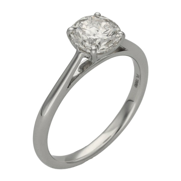 Ladies Platinum Certified Diamond Solitaire Engagement Ring