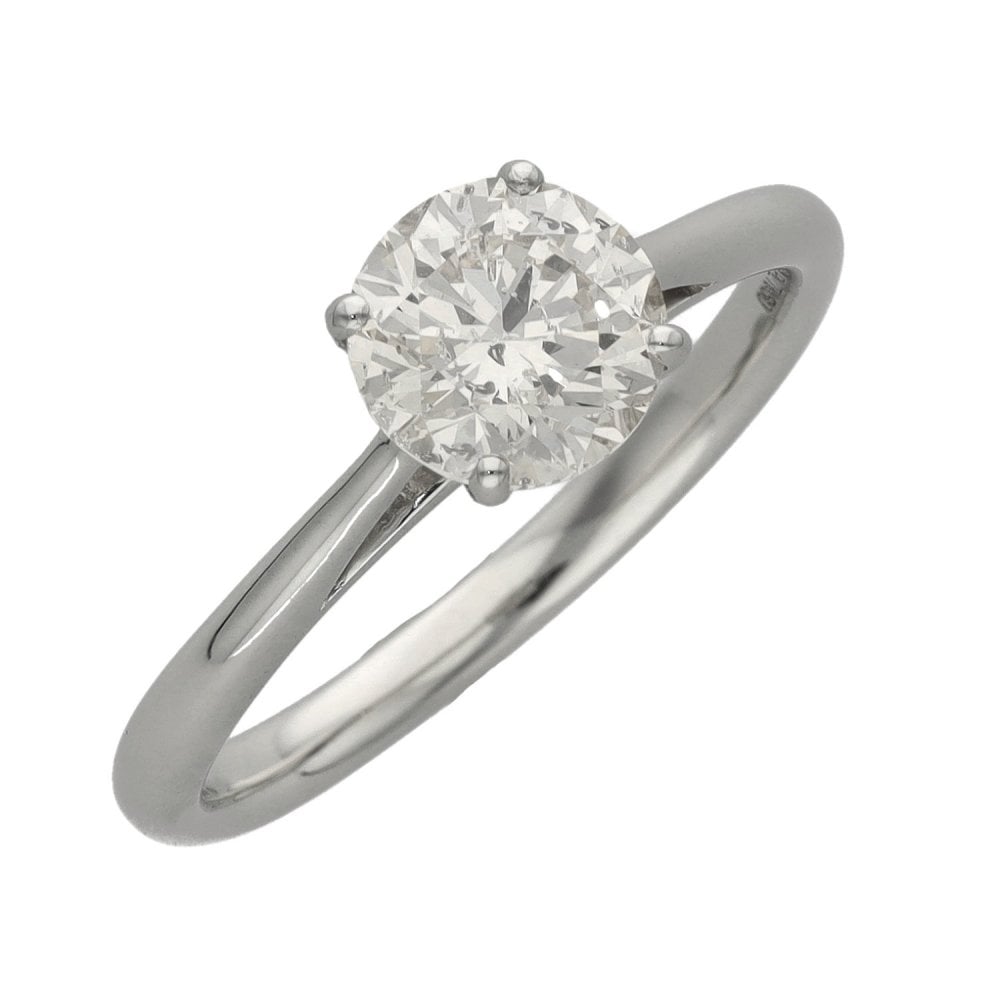 Ladies Platinum Certified Diamond Solitaire Engagement Ring