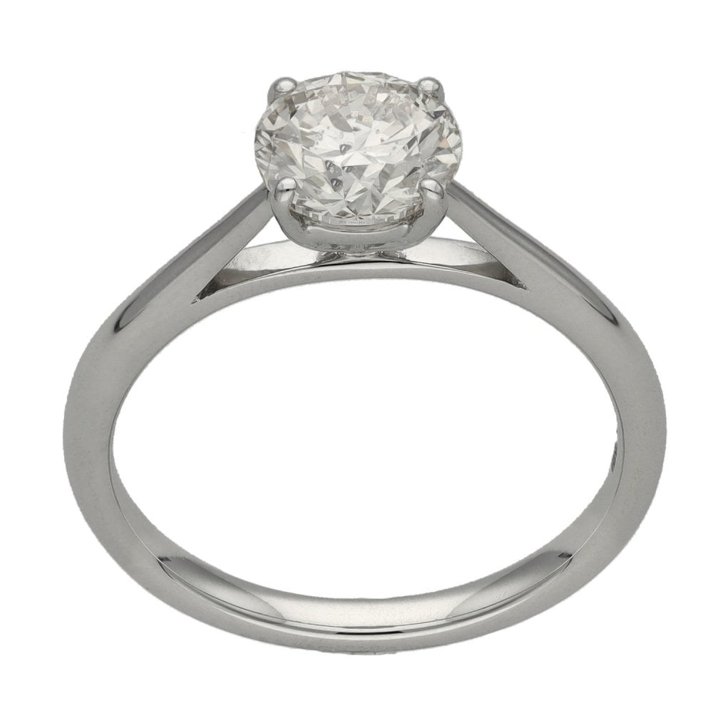 Ladies Platinum Certified Diamond Solitaire Engagement Ring