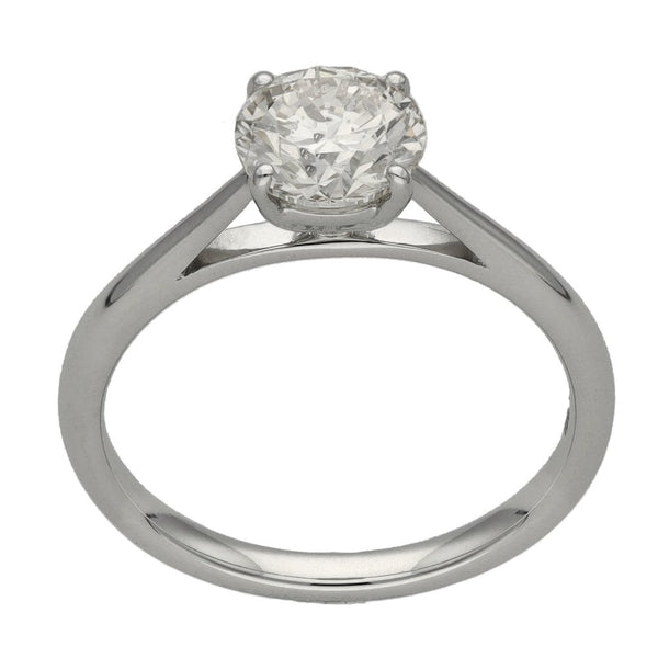 Ladies Platinum Certified Diamond Solitaire Engagement Ring