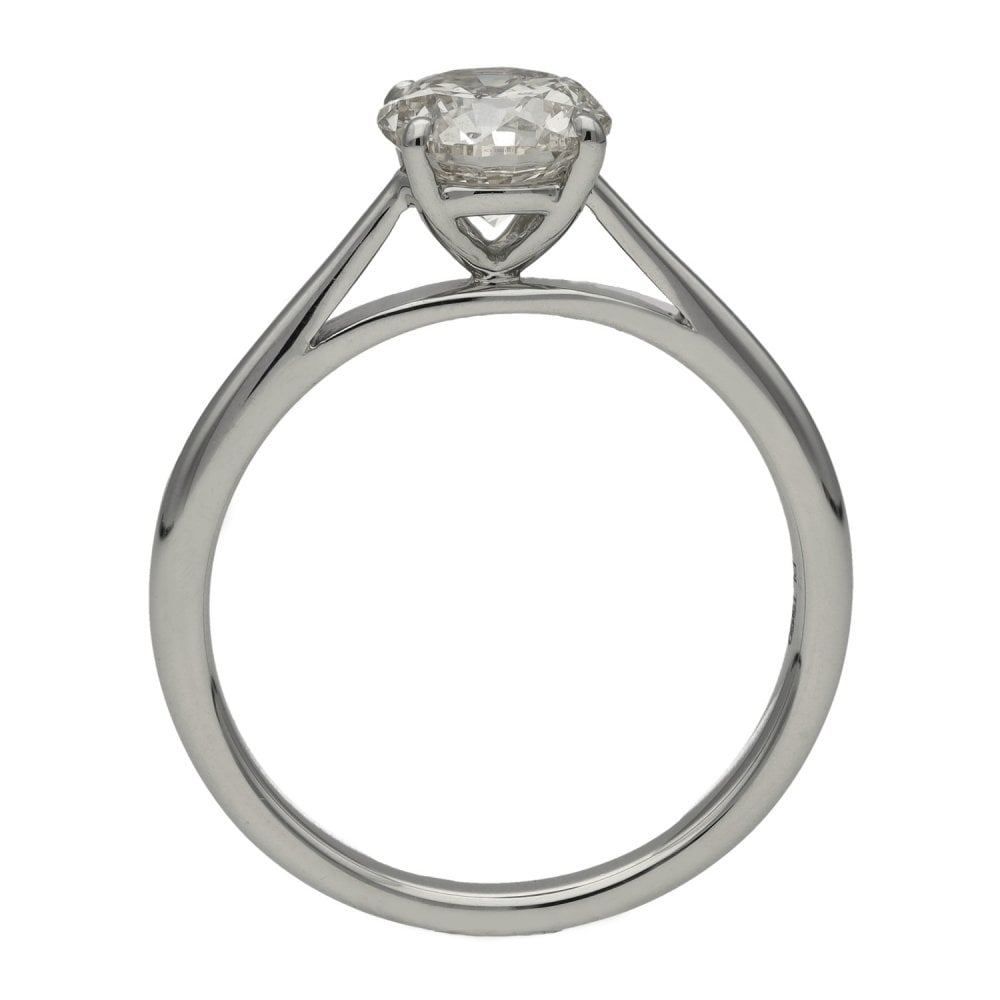 Ladies Platinum Certified Diamond Solitaire Engagement Ring