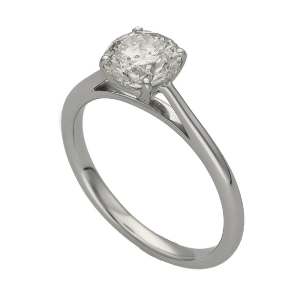 Ladies Platinum Certified Diamond Solitaire Engagement Ring
