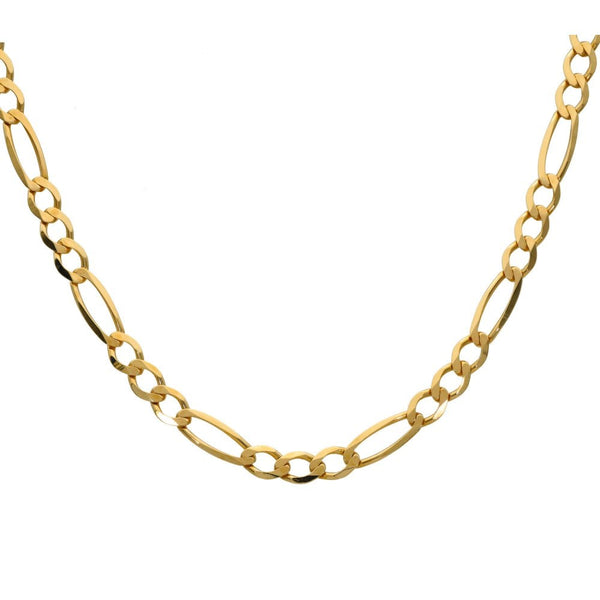 9ct Yellow Gold Figaro Chain - 16" - 7.1g