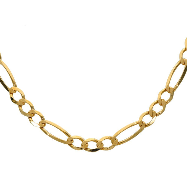 9ct Yellow Gold Figaro Chain - 16" - 7.1g