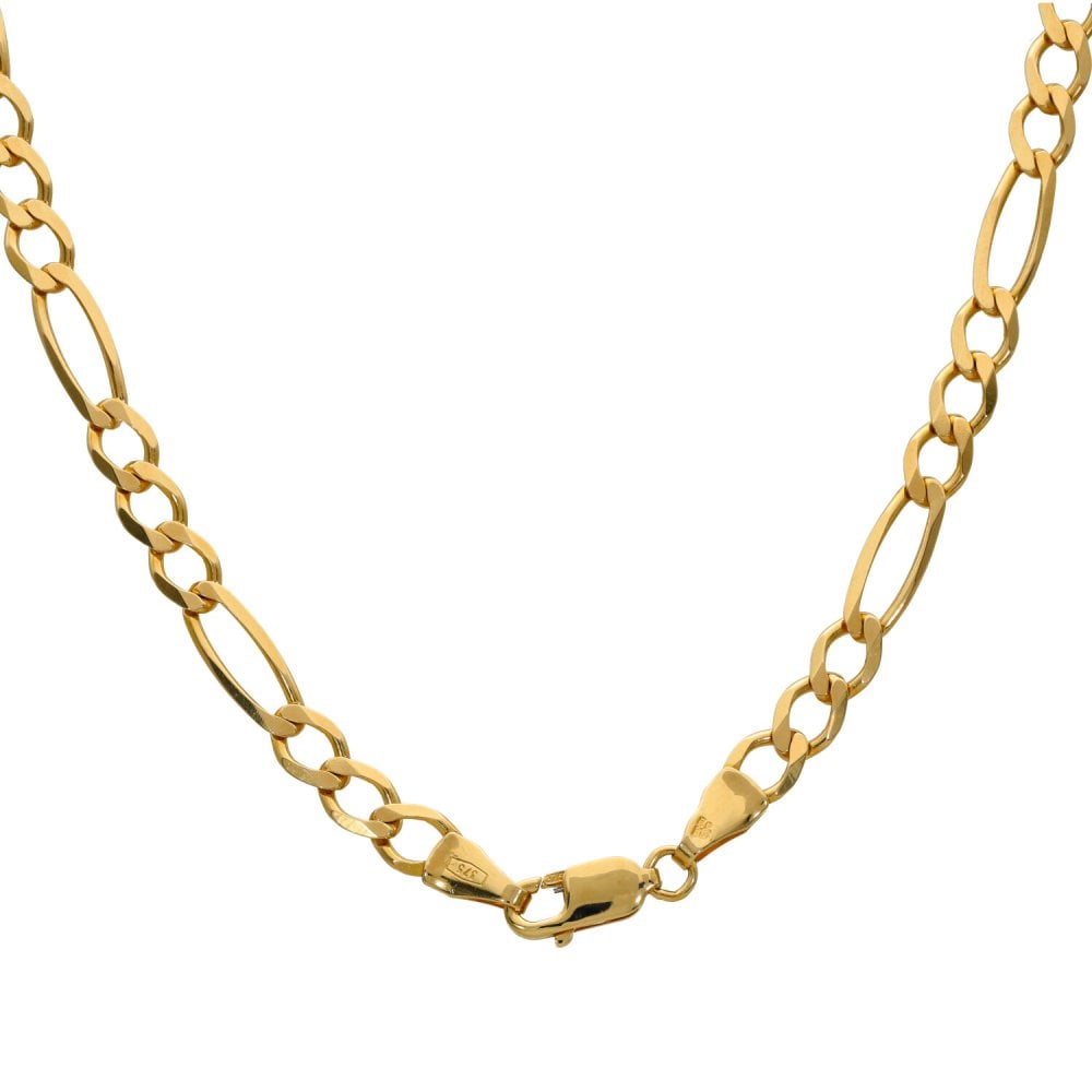 9ct Yellow Gold Figaro Chain - 16" - 7.1g