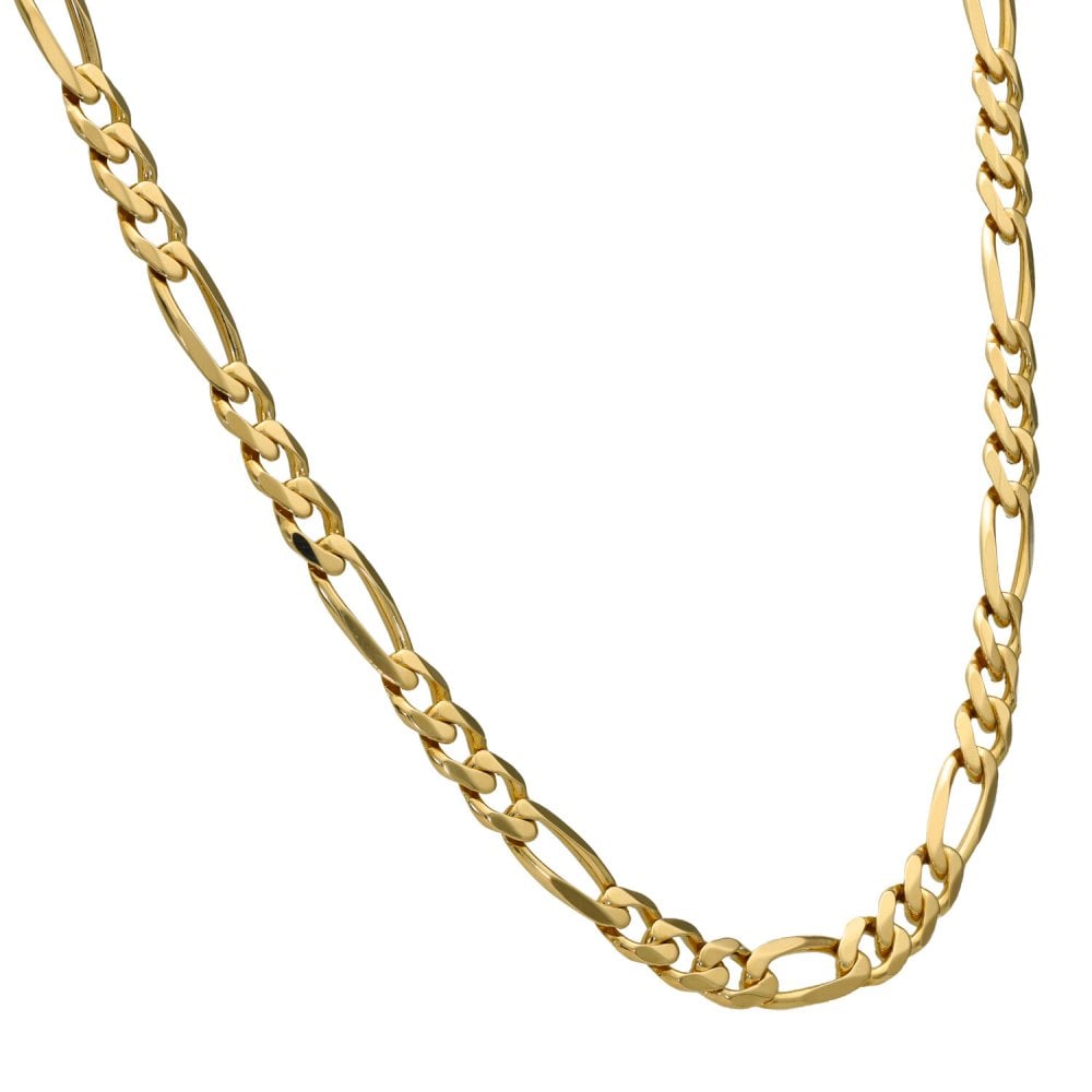 9ct Yellow Gold Figaro Chain - 24" - 16.8g