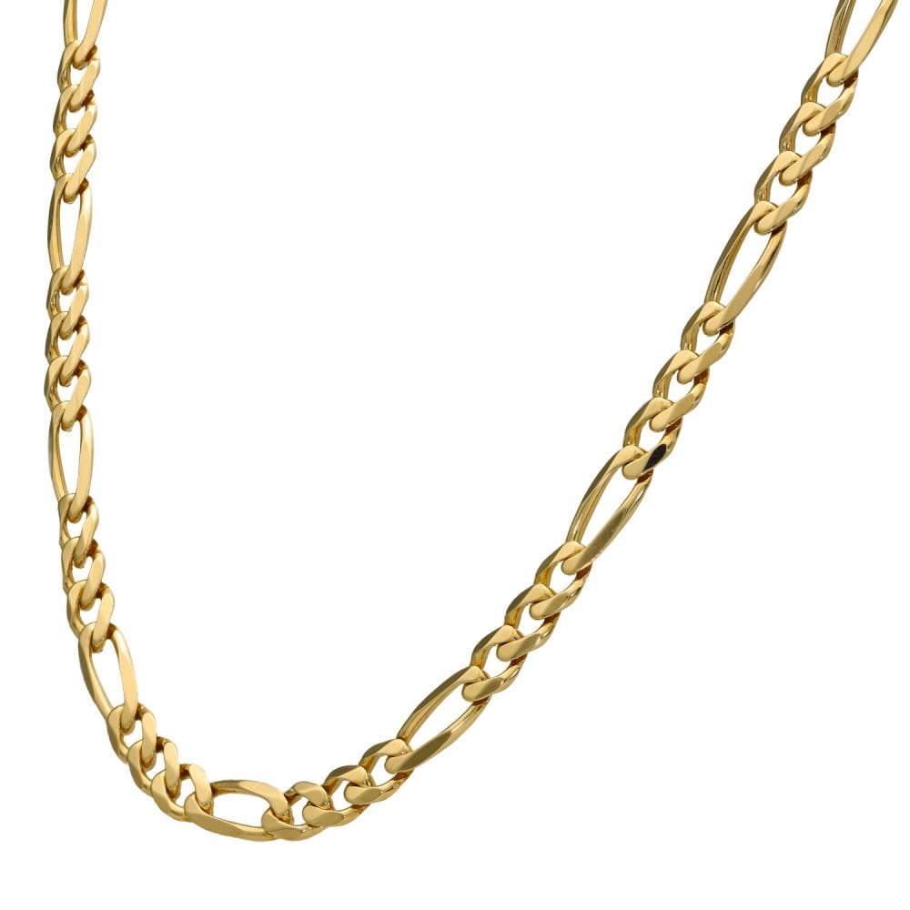 9ct Yellow Gold Figaro Chain - 24" - 16.8g