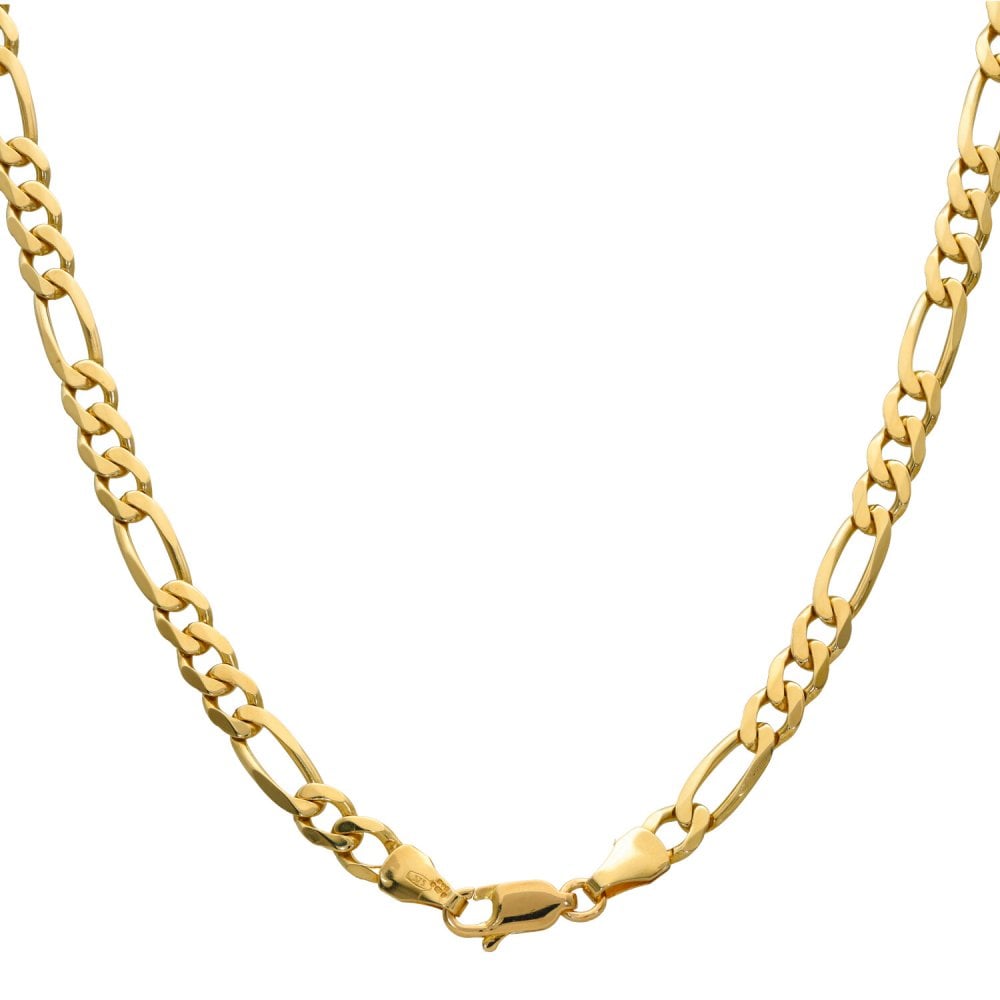 9ct Yellow Gold Figaro Chain - 24" - 16.8g