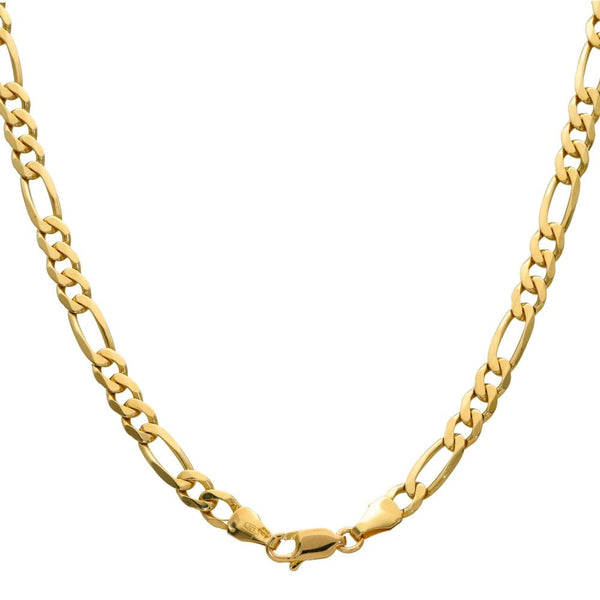 9ct Yellow Gold Figaro Chain - 24" - 16.8g
