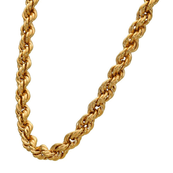 9ct Yellow Gold 15" Rope Chain - 10.1g