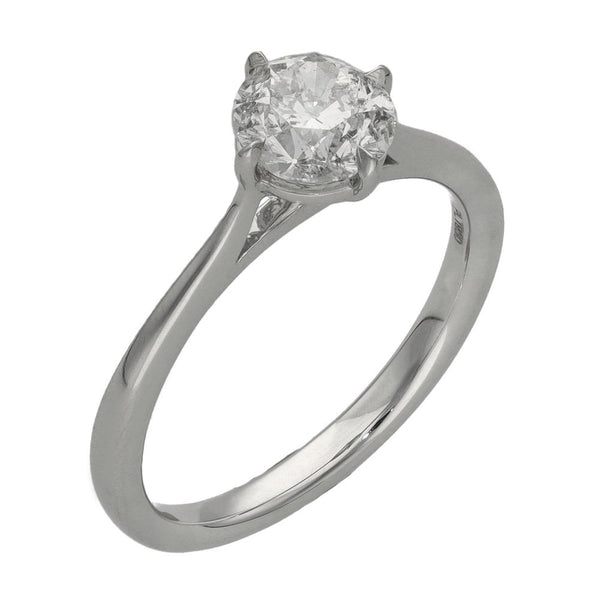 Ladies Platinum Certified Diamond Solitaire Engagement Ring