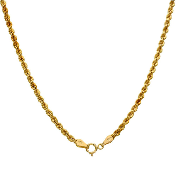 9ct Yellow Gold 16" Rope Chain - 2.7g