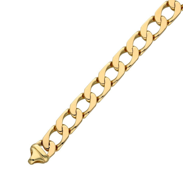Gents 9ct Yellow Gold 8.5" Square Curb Bracelet - 30.3g