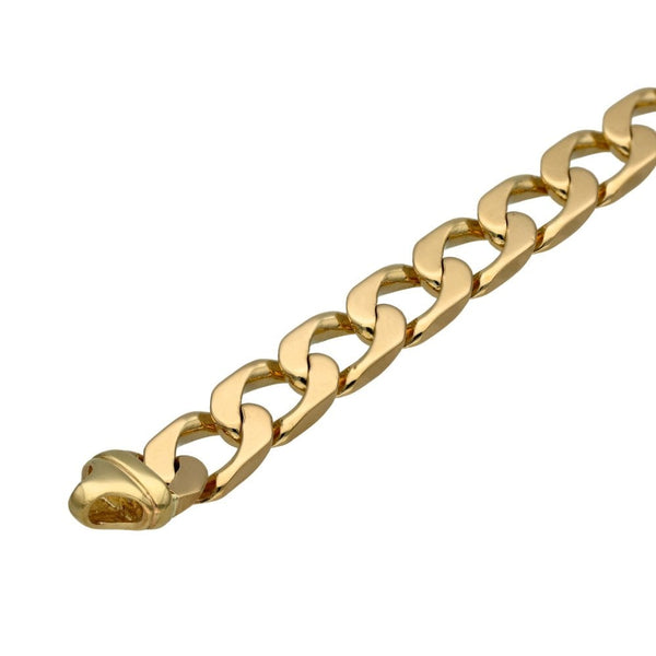 Gents 9ct Yellow Gold 8.5" Square Curb Bracelet - 30.3g
