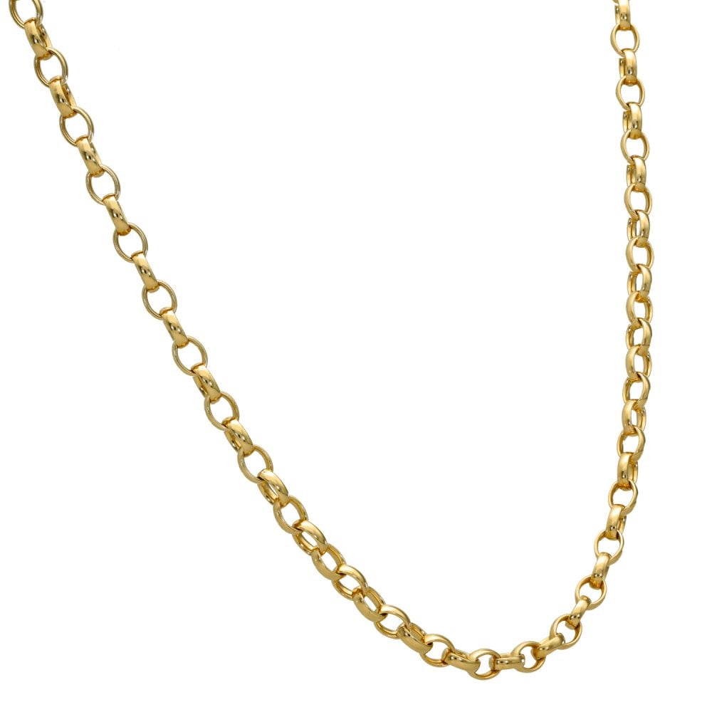 9ct Yellow Gold 19" Oval Link Belcher Chain - 9.6g