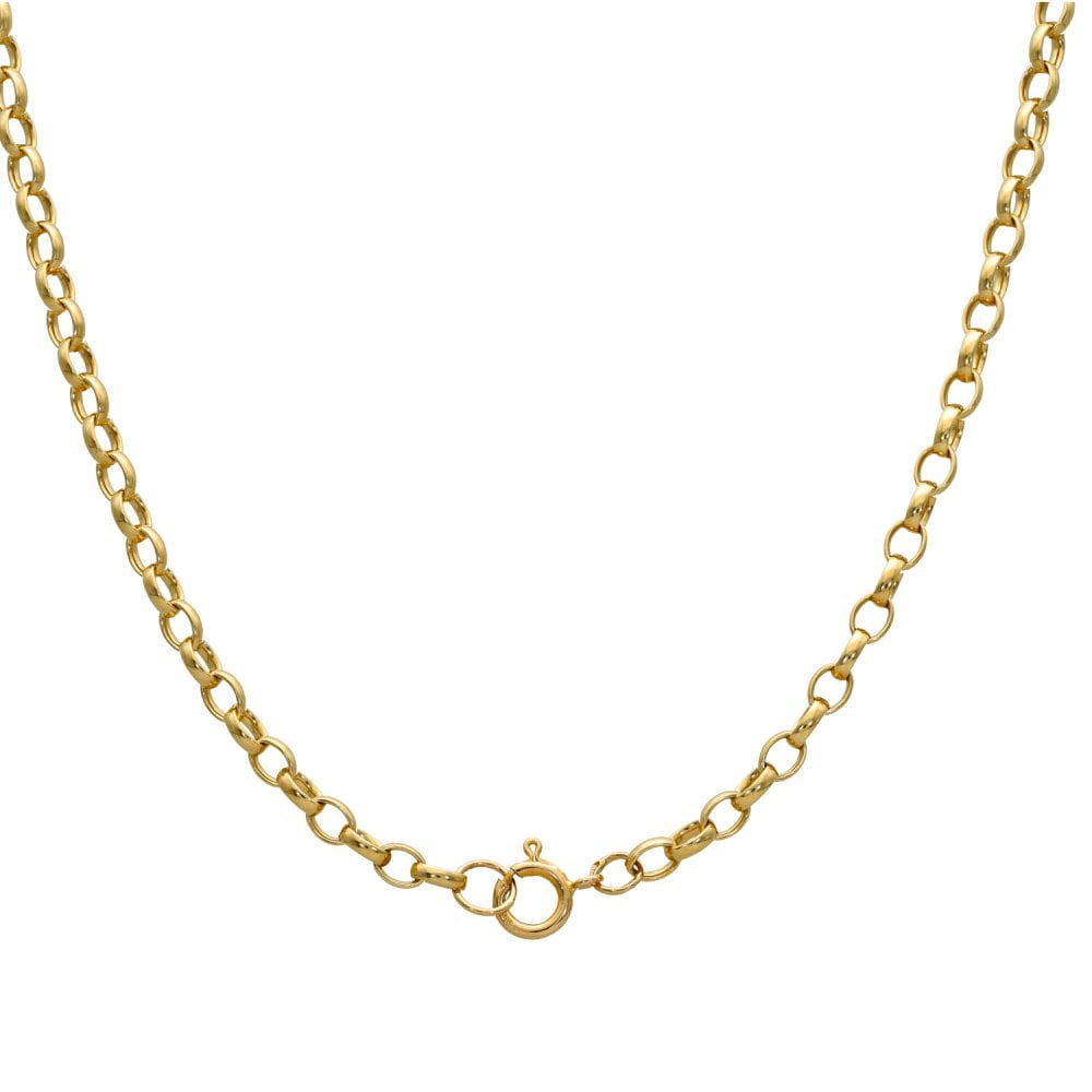 9ct Yellow Gold 19" Oval Link Belcher Chain - 9.6g