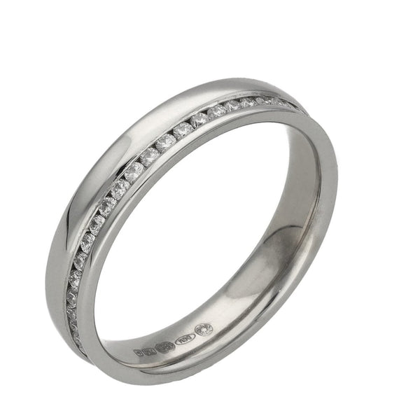 Ladies 18ct White Gold 0.42ct Diamond Full Eternity Band Ring