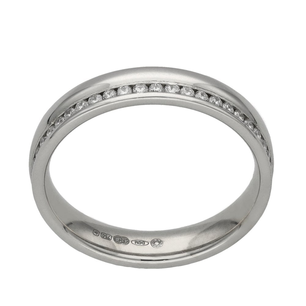 Ladies 18ct White Gold 0.42ct Diamond Full Eternity Band Ring