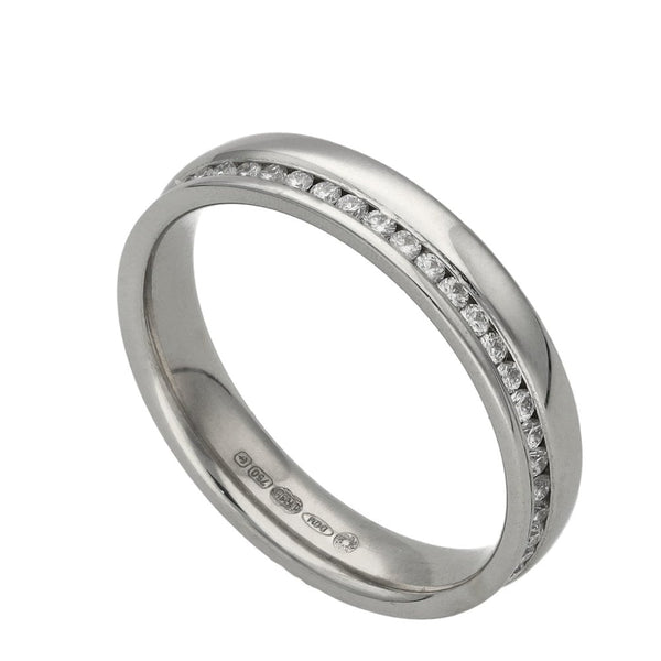 Ladies 18ct White Gold 0.42ct Diamond Full Eternity Band Ring