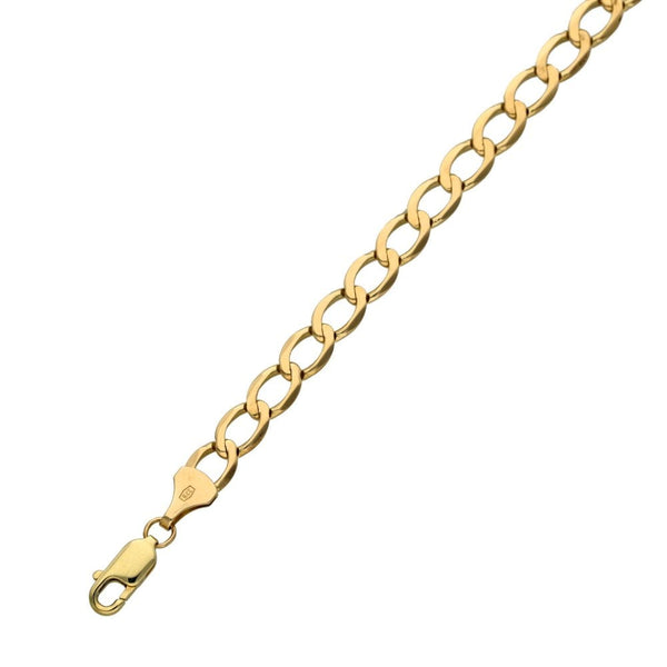 Ladies 9ct Yellow Gold Curb Bracelet - 4.8g