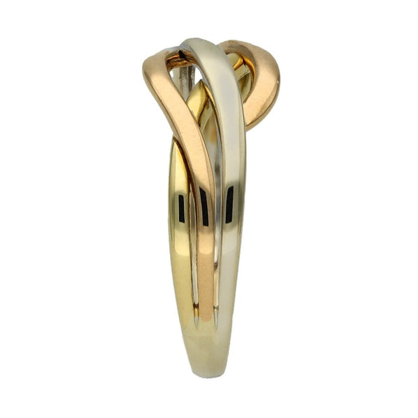 Ladies 9ct Multi-Tone Gold Open Celtic Band - Size M