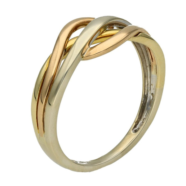 Ladies 9ct Multi-Tone Gold Open Celtic Band - Size M