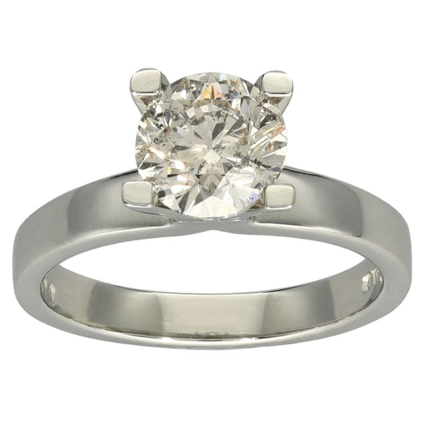 18ct White Gold Certified Diamond Solitaire Engagement Ring