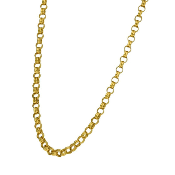Gents 9ct Yellow Gold 26" Double Link Belcher Chain - 15.2g