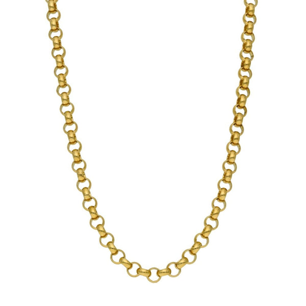 Ladies 9ct Yellow Gold Belcher Chain - 18" - 18.3g