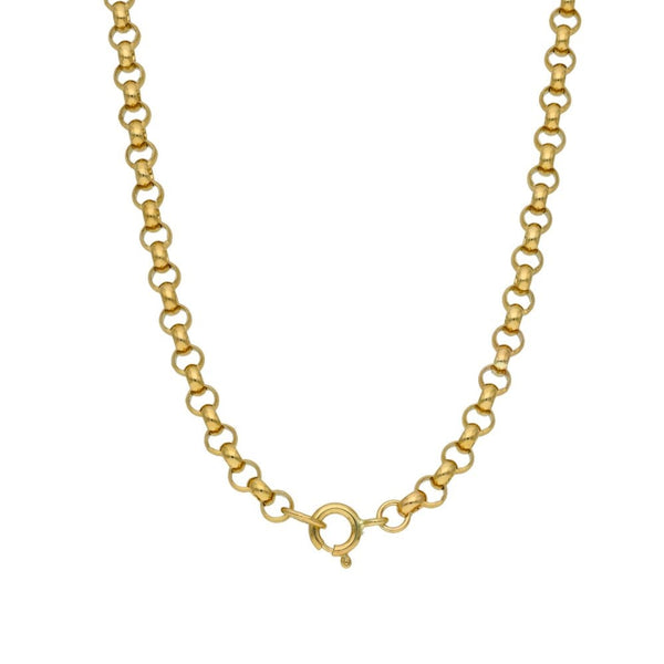 Ladies 9ct Yellow Gold Belcher Chain - 18" - 18.3g