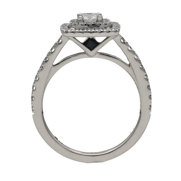18ct White Gold Vera Wang Halo Cluster Diamond Ring 0.70ct