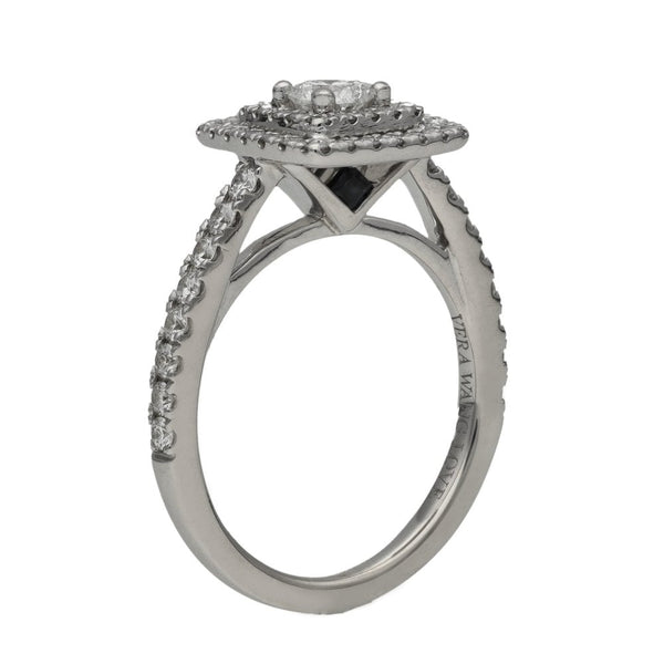 18ct White Gold Vera Wang Halo Cluster Diamond Ring 0.70ct