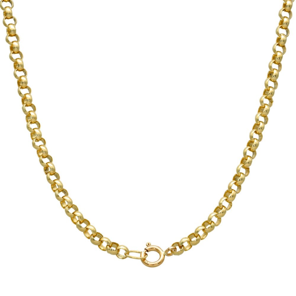 9ct Yellow Gold Belcher Chain - 18" - 17.7g