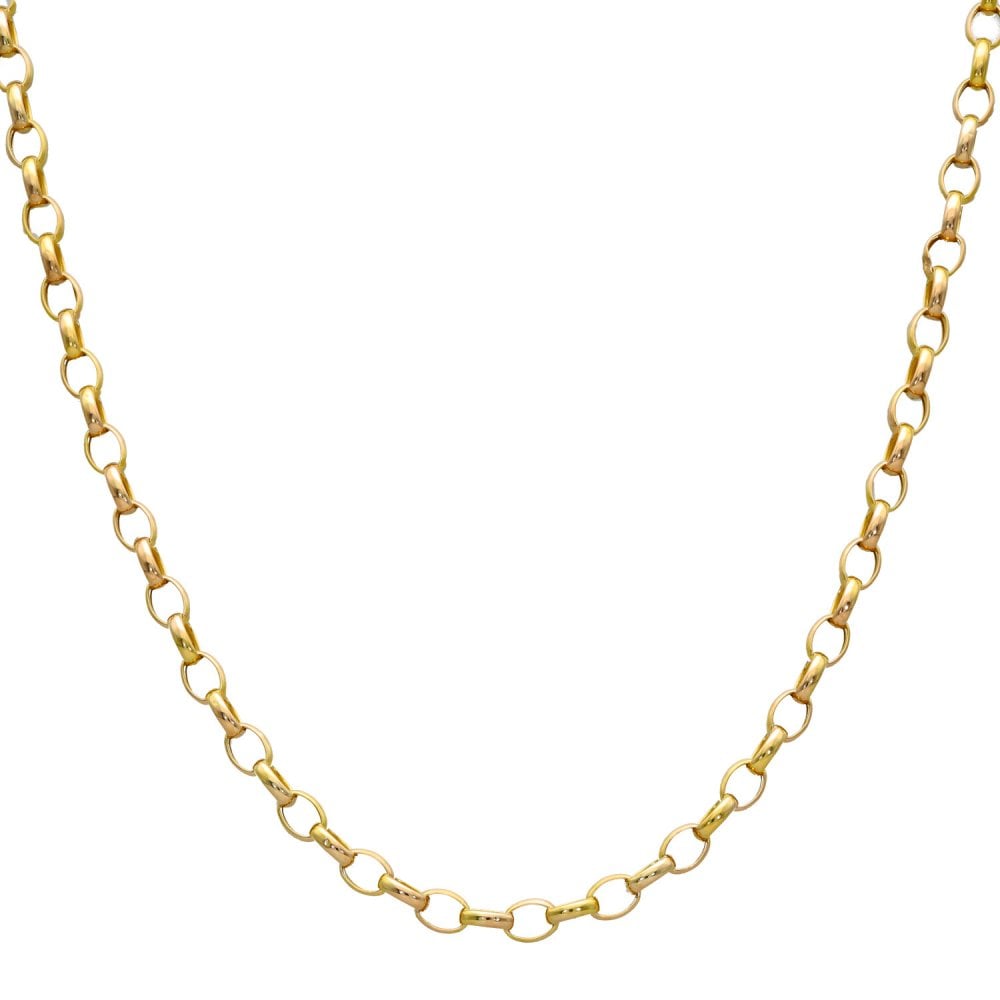 9ct Yellow Gold Hollow Belcher Chain - 31"