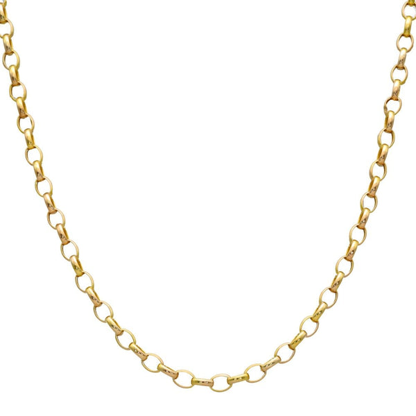 9ct Yellow Gold Hollow Belcher Chain - 31"