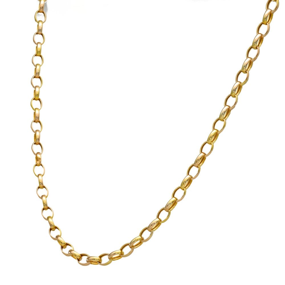9ct Yellow Gold Hollow Belcher Chain - 31"
